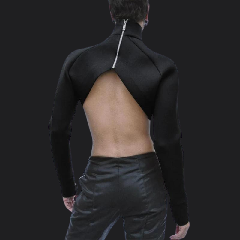 Edgy Asymmetrical Crop Top