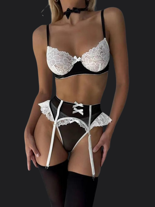 Ivory Elegance Lingerie Set