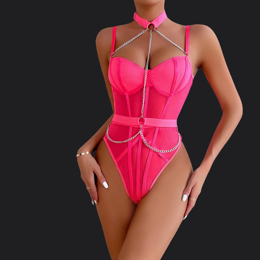 Neon Dream Corset Bodysuit