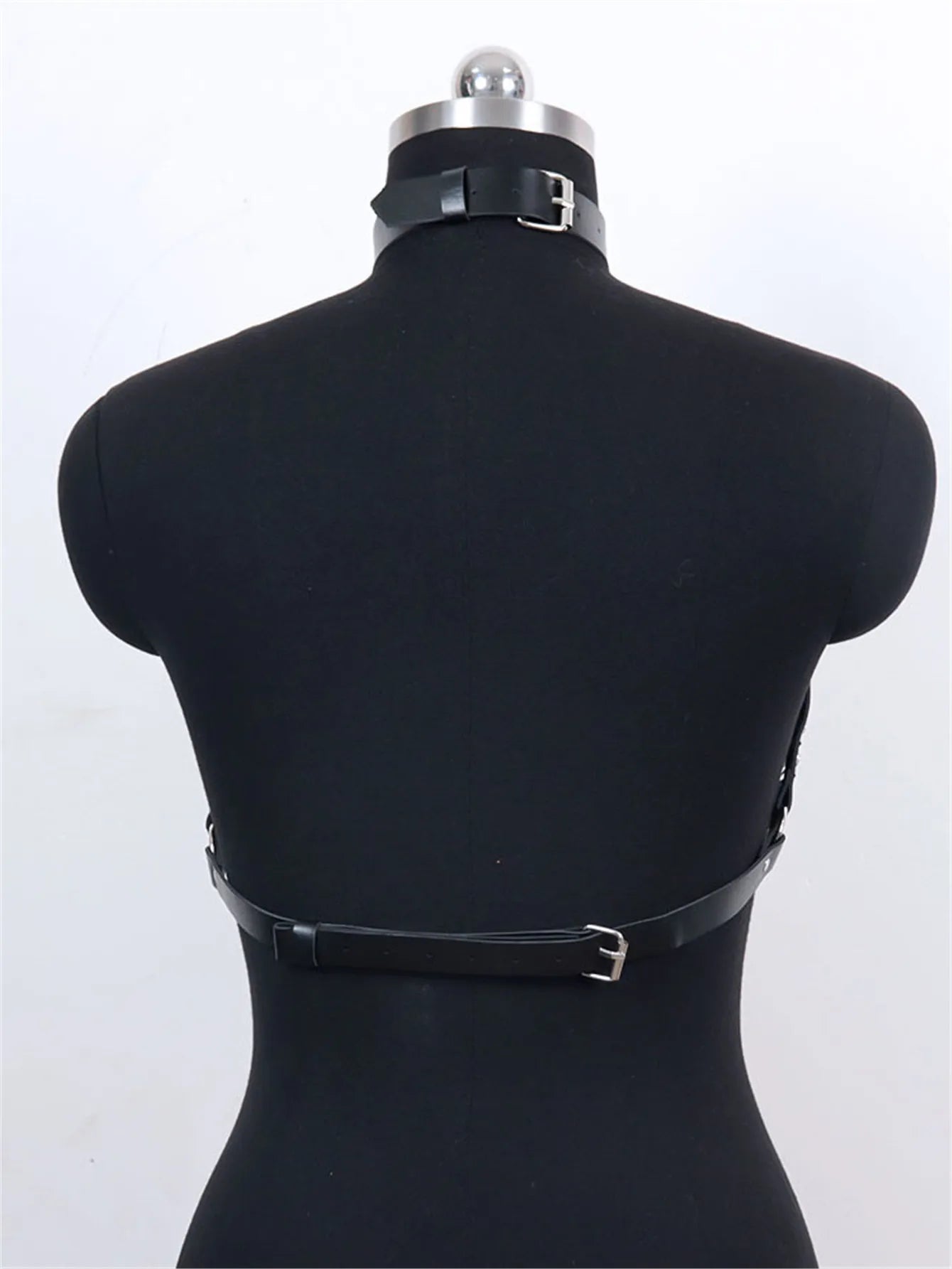 Chain-draped Leatherette Harness