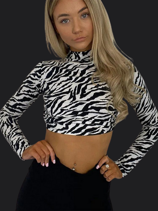 Zebra Stripes Backless Top